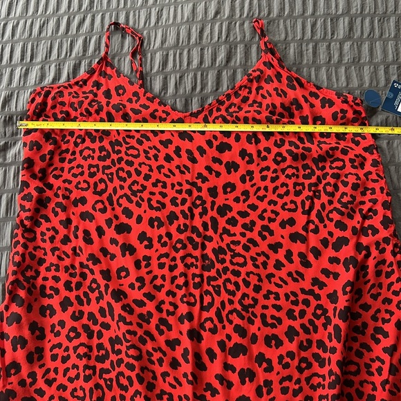 NWT Arizona Jean Co Red and Black Leopard Print Slip Dress Womens Sz XXL - Picture 13 of 13